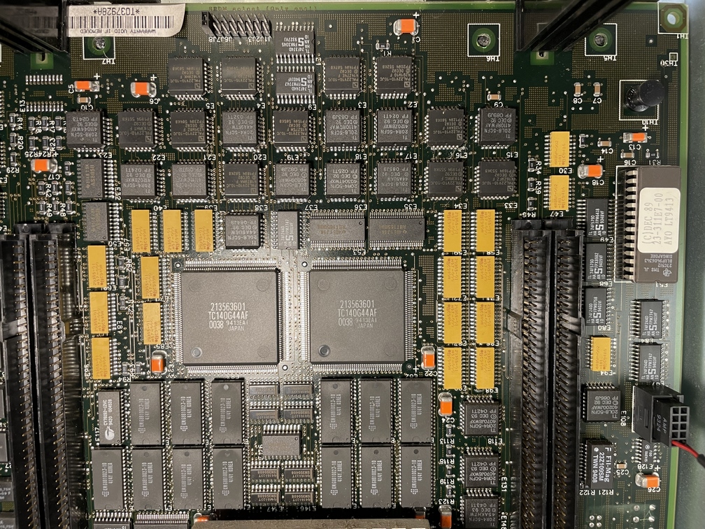 System module PCB, top right corner